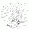 Toro 71209 (13-32XLE) - 13-32XLE Lawn Tractor, 2003 (230000001-230999999) Spareparts REAR BODY AND SEAT ASSEMBLY