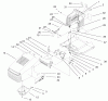 Toro 71228 (17-44HXL) - 17-44HXL Lawn Tractor, 2001 (210000001-210999999) Listas de piezas de repuesto y dibujos HOOD AND TOWER ASSEMBLY