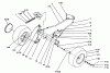 Toro 72063 (264-H) - 264-H Yard Tractor, 1994 (4900001-4999999) Listas de piezas de repuesto y dibujos FRONT AXLE