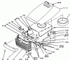Toro 72063 (264-H) - 264-H Yard Tractor, 1994 (4900001-4999999) Listas de piezas de repuesto y dibujos HOOD AND GRILL