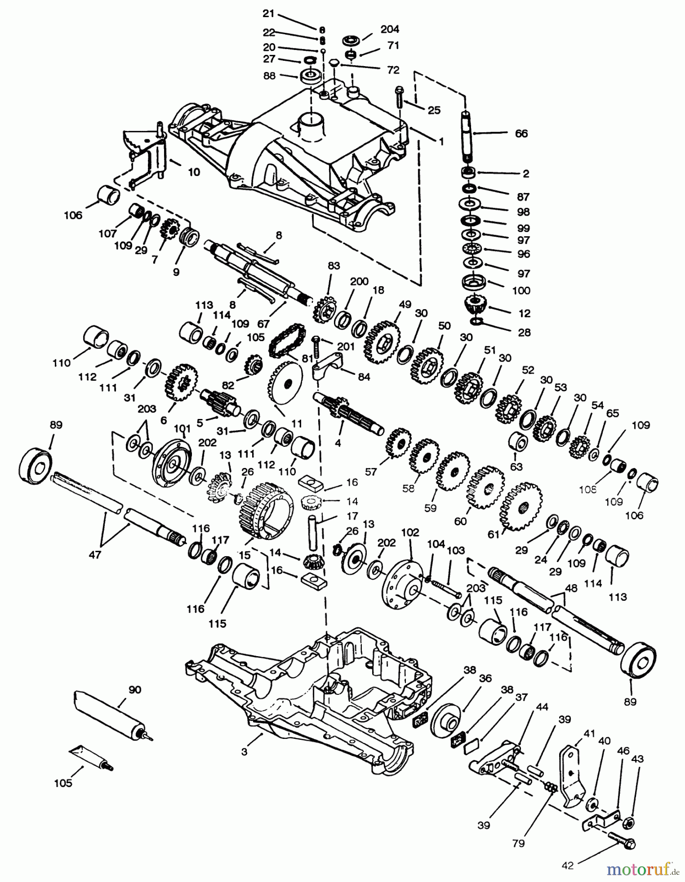  Toro Neu Mowers, Lawn & Garden Tractor Seite 1 72062 (264-6) - Toro 264-6 Yard Tractor, 1994 (4900001-4999999) PEERLESS TRANSAXLE 820-024