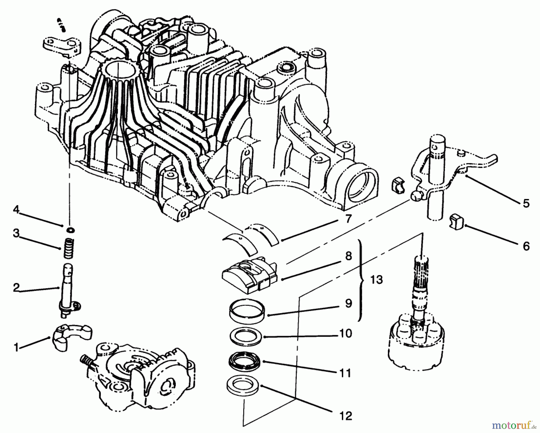  Toro Neu Mowers, Lawn & Garden Tractor Seite 1 72063 (264-H) - Toro 264-H Yard Tractor, 1995 (5900499-5999999) RANGE SHIFT