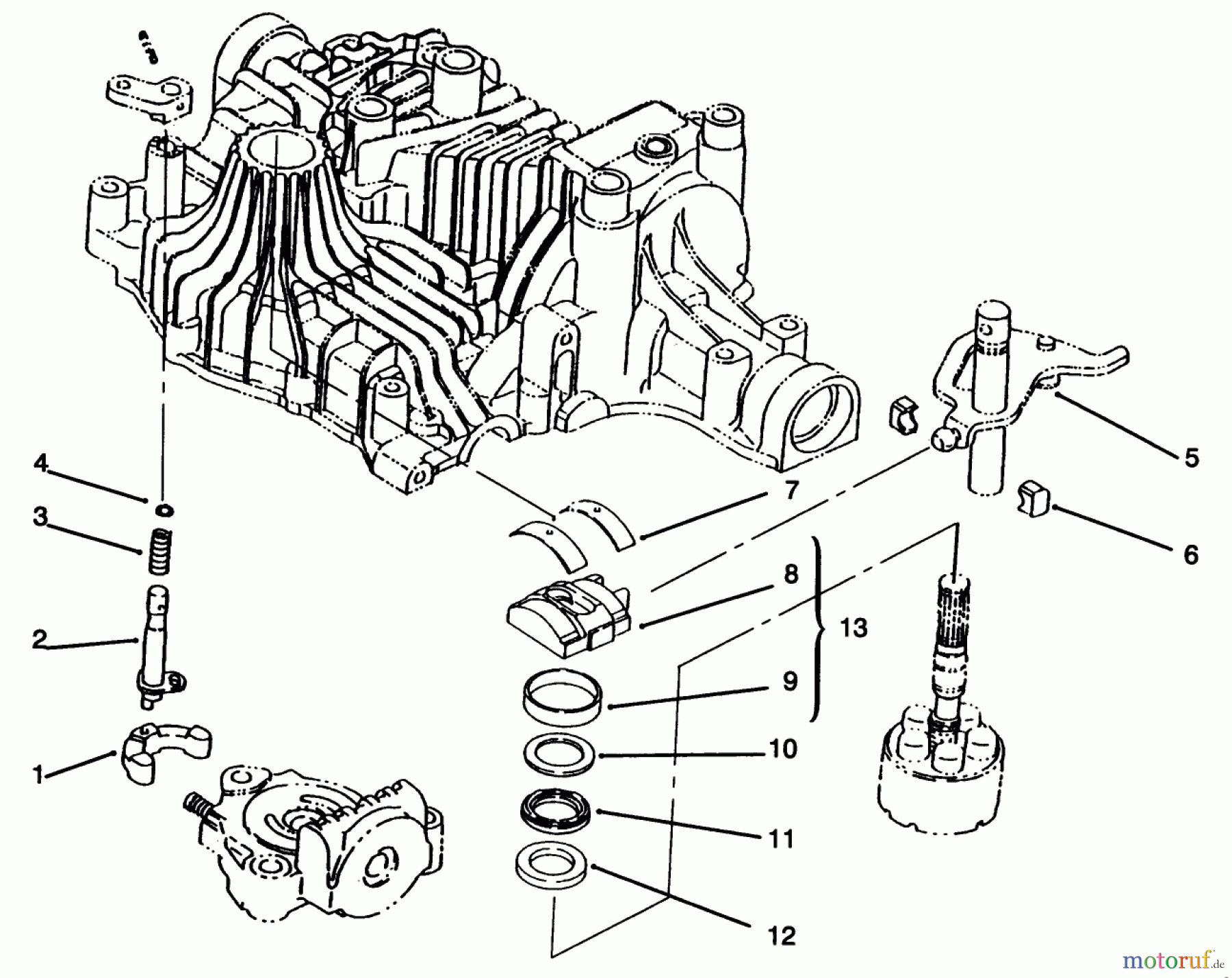  Toro Neu Mowers, Lawn & Garden Tractor Seite 1 72064 (265-H) - Toro 265-H Lawn and Garden Tractor, 1996 (6900001-6999999) RANGE SHIFT