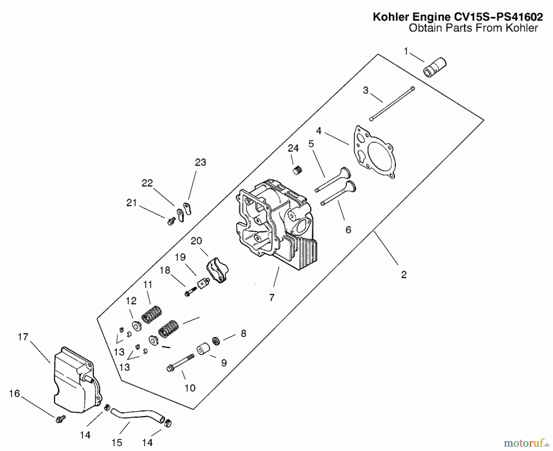  Toro Neu Mowers, Lawn & Garden Tractor Seite 1 72051 (265-H) - Toro 265-H Lawn and Garden Tractor, 2001 (210000001-210999999) CYLINDER HEAD, VALVE AND BREATHER ASSEMBLY