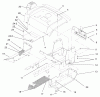 Toro 72052 (266-H) - 266-H Lawn and Garden Tractor, 2001 (210000001-210999999) Pièces détachées FENDER AND FOOTRESTS ASSEMBLY
