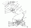 Toro 72081 (246-H) - 246-H Yard Tractor, 1993 (3900001-3999999) Listas de piezas de repuesto y dibujos HYDRAULIC RESERVOIR ASSEMBLY