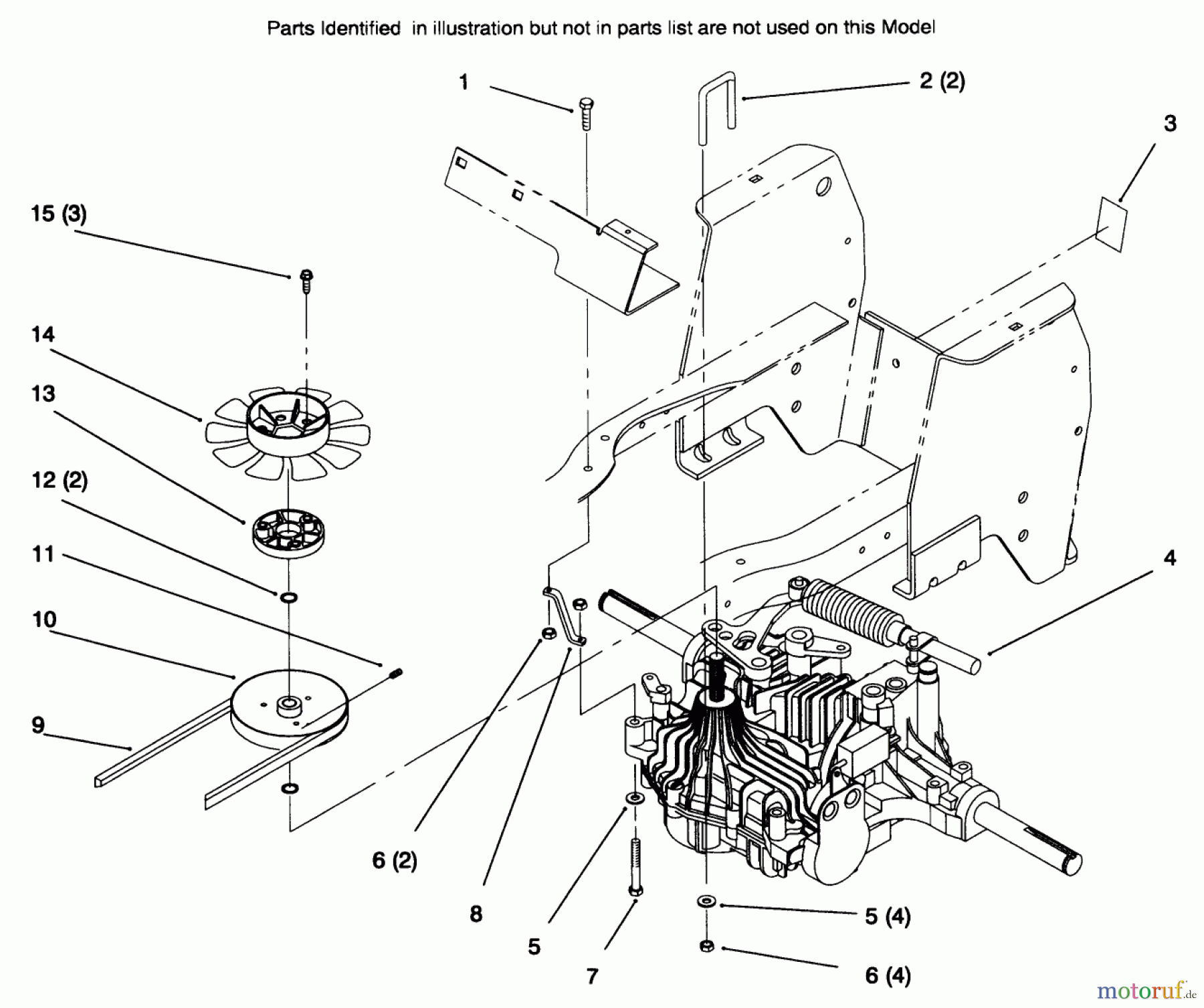  Toro Neu Mowers, Lawn & Garden Tractor Seite 1 72104 (267-H) - Toro 267-H Lawn and Garden Tractor, 1996 (6900001-6999999) HYDRO TRANSAXLE