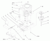 Toro 72085 (267-H) - 267-H Lawn and Garden Tractor, 1998 (8900001-8900399) Listas de piezas de repuesto y dibujos TWIN CYLINDER ENGINE, MUFFLER, AND P.T.O.
