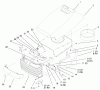 Toro 72105 (268-H) - 268-H Lawn and Garden Tractor, 1999 (9900001-9999999) Listas de piezas de repuesto y dibujos HOOD & GRILL ASSEMBLY