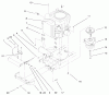 Toro 72105 (268-H) - 268-H Lawn and Garden Tractor, 1999 (9900001-9999999) Listas de piezas de repuesto y dibujos TWIN CYL. ENGINE, MUFFLER, & PTO ASSEMBLY