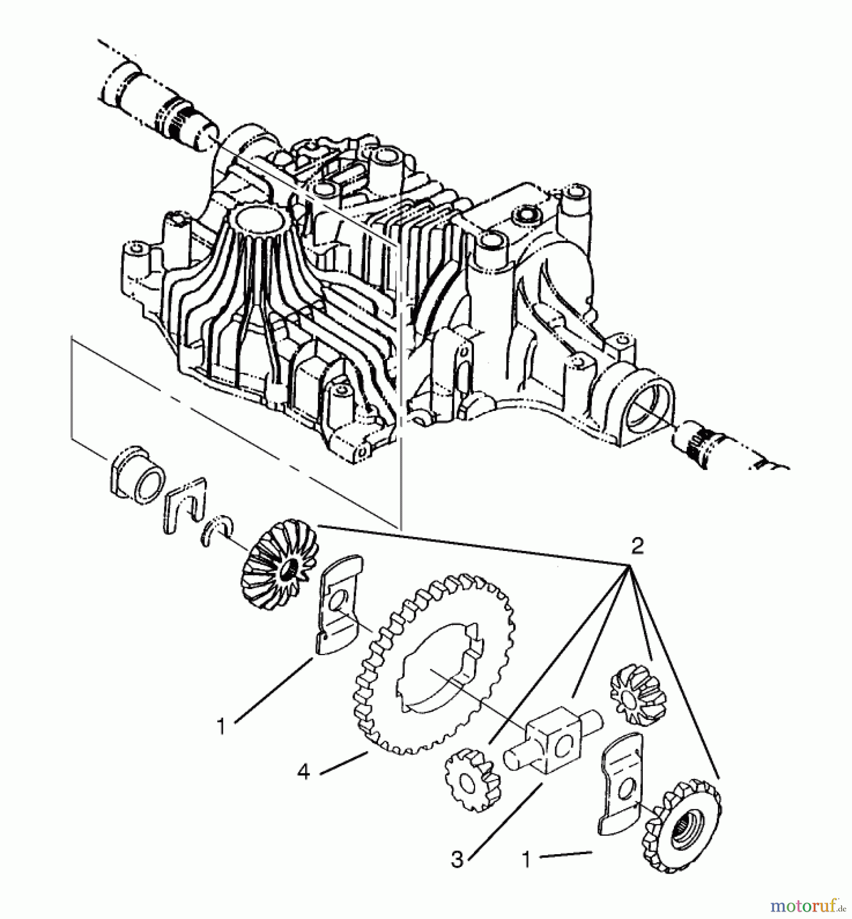  Toro Neu Mowers, Lawn & Garden Tractor Seite 1 72102 (269-H) - Toro 269-H Lawn and Garden Tractor, 1998 (8900001-8900399) DIFFERENTIAL GEAR