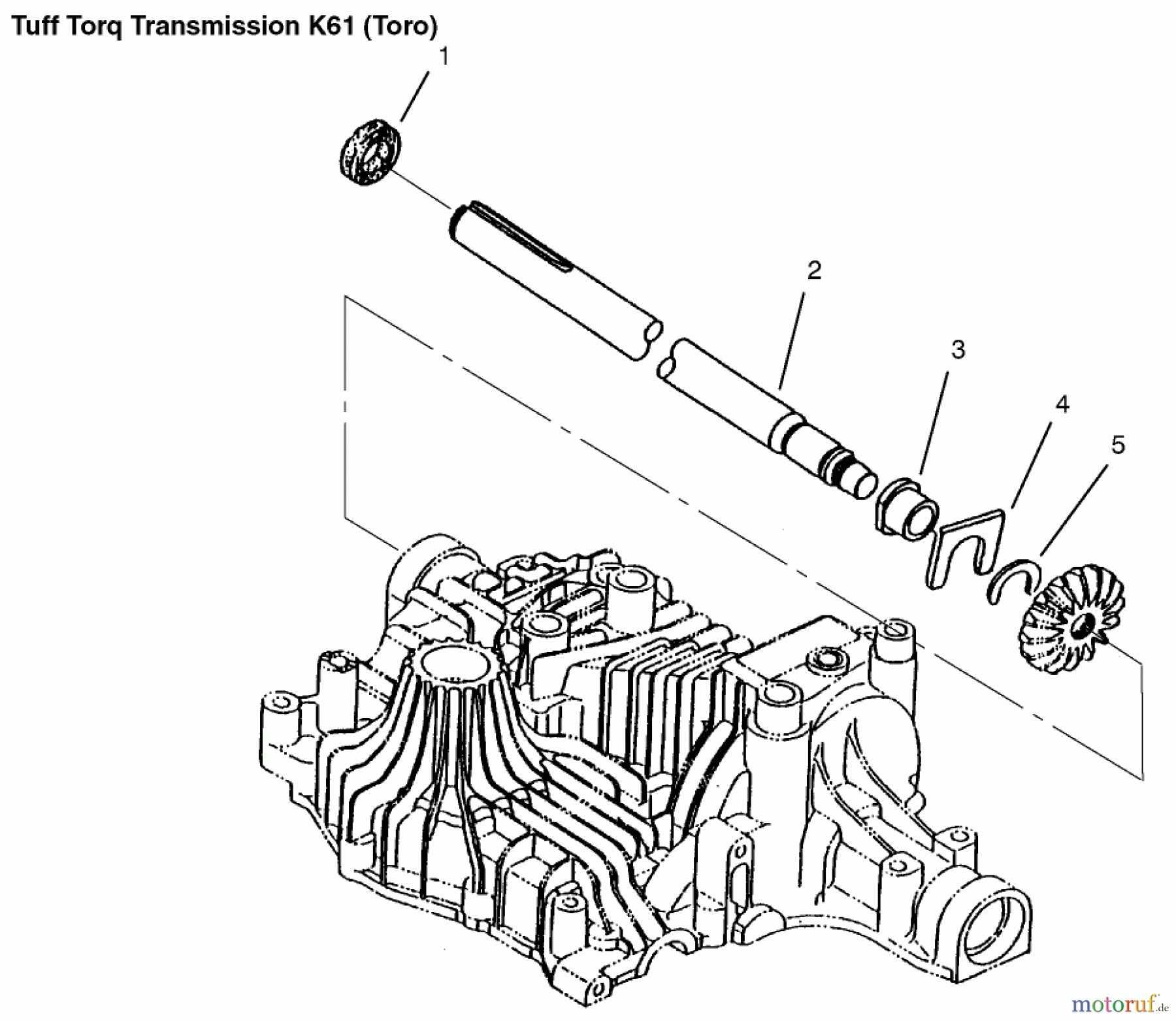  Toro Neu Mowers, Lawn & Garden Tractor Seite 1 72106 (270-H) - Toro 270-H Lawn and Garden Tractor, 1999 (9900001-9999999) AXLE SHAFT