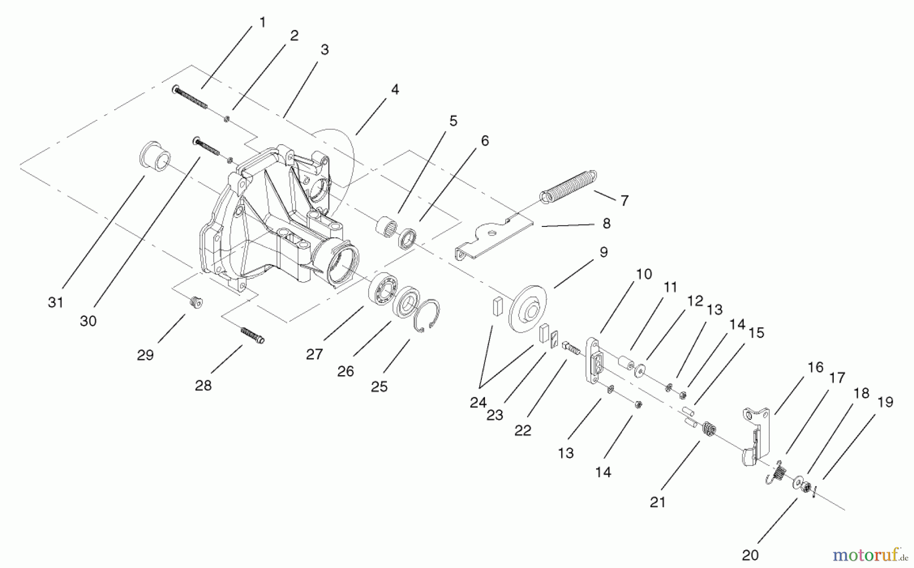  Toro Neu Mowers, Lawn & Garden Tractor Seite 1 72107 (268-HE) - Toro 268-HE Lawn and Garden Tractor, 2003 (230000001-230999999) BRAKE ASSEMBLY