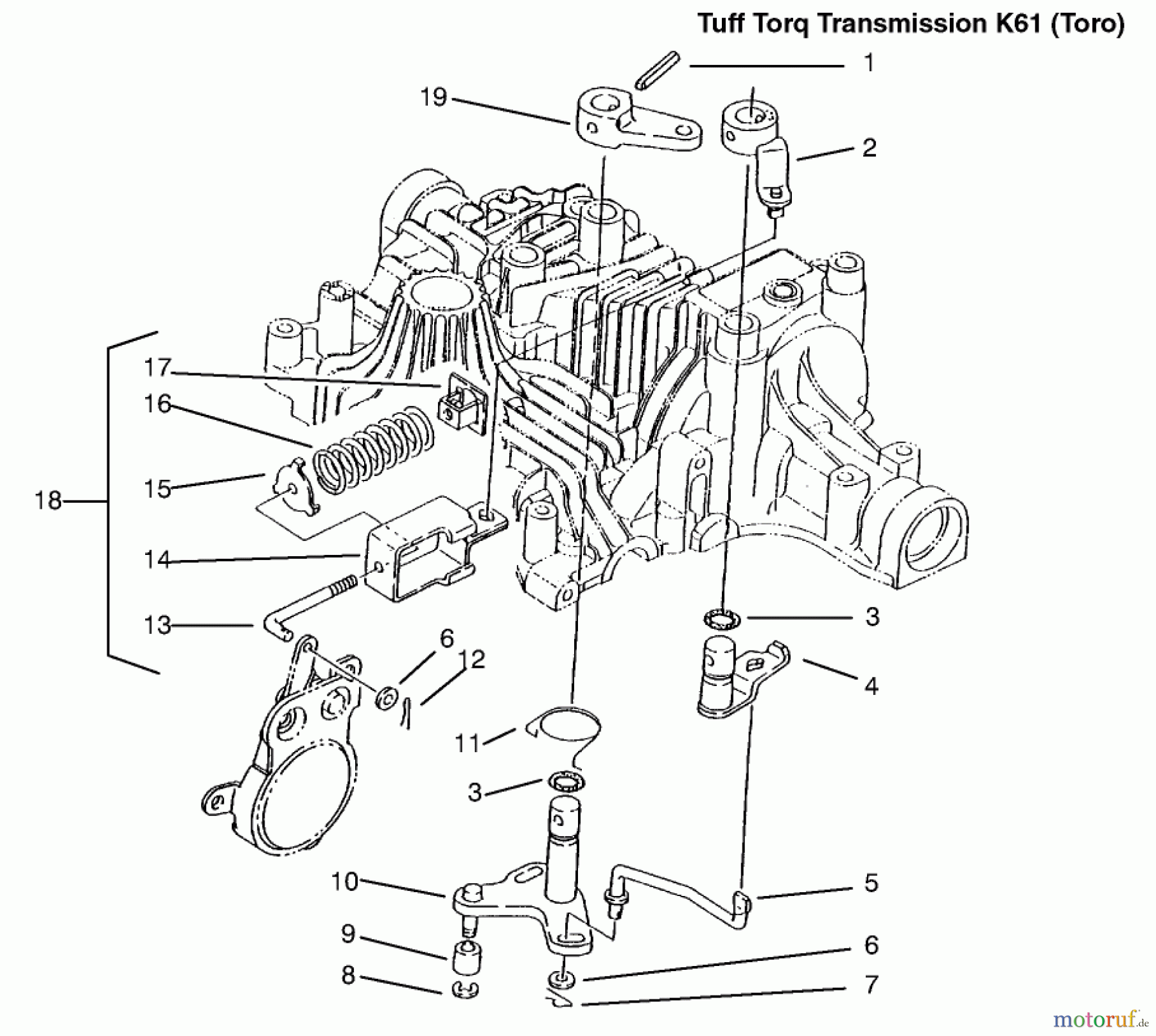  Toro Neu Mowers, Lawn & Garden Tractor Seite 1 72110 (270-H) - Toro 270-H Lawn and Garden Tractor, 1996 (6900001-6999999) BRAKE INTERLOCK