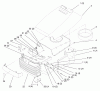 Toro 72110 (270-H) - 270-H Lawn and Garden Tractor, 1996 (6900001-6999999) Listas de piezas de repuesto y dibujos HOOD AND GRILL