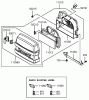 Toro 72202 (419XT) - 419XT Garden Tractor, 2004 (240000001-240999999) Listas de piezas de repuesto y dibujos AIR-FILTER AND MUFFLER ASSEMBLY  KAWASAKI FH580V-BS06