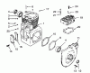 Toro 73320 (310-8) - 310-8 Garden Tractor, 1993 (3900001-3999999) Listas de piezas de repuesto y dibujos CRANKCASE AND CYLINDER HEAD