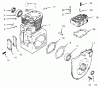 Toro 73362 (312-8) - 312-8 Garden Tractor, 1995 (5900001-5999999) Spareparts CRANKCASE AND CYLINDER HEAD