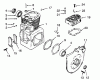 Toro 73380 (312-8) - 312-8 Garden Tractor, 1993 (3900001-3999999) Spareparts CRANKCASE AND CYLINDER HEAD