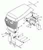 Toro 73380 (312-8) - 312-8 Garden Tractor, 1993 (3900001-3999999) Spareparts HOOD ASSEMBLY