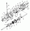 Toro 73401 (314-H) - 314-H Garden Tractor, 1993 (3900001-3999999) Spareparts TRANSAXLE