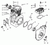 Toro 73401 (314-H) - 314-H Garden Tractor, 1996 (6900001-6999999) Listas de piezas de repuesto y dibujos CRANKCASE AND CYLINDER HEAD