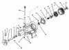 Toro 73401 (314-H) - 314-H Garden Tractor, 1996 (6900001-6999999) Listas de piezas de repuesto y dibujos TRANSAXLE ASSEMBLY #1