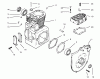 Toro 73402 (314-8) - 314-8 Garden Tractor, 1997 (7900001-7999999) Listas de piezas de repuesto y dibujos CRANKCASE AND CYLINDER HEAD