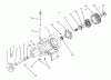 Toro 73421 (416-H) - 416-H Garden Tractor, 1995 (5900001-5901046) Listas de piezas de repuesto y dibujos TRANSAXLE ASSEMBLY #1
