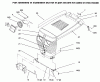 Toro 73423 (416-H) - 416-H Garden Tractor, 1996 (6900001-6999999) Spareparts HOOD AND GRILLE