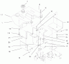 Toro 73423 (416-H) - 416-H Garden Tractor, 1997 (7900001-7999999) Spareparts FUEL TANK ASSEMBLY