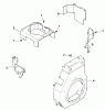 Toro 73449 (314-8) - 314-8 Garden Tractor, 2001 (210000001-210999999) Spareparts BLOWER HOUSING AND BAFFLES (MODEL 73429 ONLY)