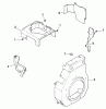Toro 73429 (312-8) - 312-8 Garden Tractor, 2001 (210000001-210999999) Spareparts BLOWER HOUSING AND BAFFLES (MODEL 73449 ONLY)