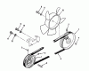 Toro 73501 (520-H) - 520-H Garden Tractor, 1993 (39000001-39999999) Spareparts DRIVE BELT AND PULLEYS