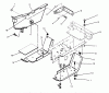 Toro 73501 (520-H) - 520-H Garden Tractor, 1995 (59000412-59002868) Spareparts BELT GUARD AND FOOTREST ASSEMBLY