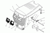 Toro 73501 (520-H) - 520-H Garden Tractor, 1995 (59000412-59002868) Spareparts HOOD ASSEMBLY