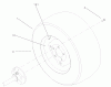 Toro 73561 (550) - 550 Garden Tractor, 2005 (250000001-250999999) Spareparts WHEEL ASSEMBLY