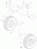 Toro 74560 (DH 140) - DH 140 Lawn Tractor, 2010 (310000001-310999999) Listas de piezas de repuesto y dibujos FRONT AXLE AND WHEEL ASSEMBLY