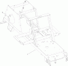 Toro 74560 (DH 140) - DH 140 Lawn Tractor, 2012 (SN 312000001-312999999) Spareparts FRAME ASSEMBLY