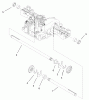 Toro 74571 (150-DH) - 150-DH Lawn Tractor, 2004 (240000001-240999999) Listas de piezas de repuesto y dibujos AXLE SHAFT ASSEMBLY TRANSMISSION ASSEMBLY NO. 104-2889