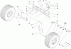 Toro 74571 (DH 200) - DH 200 Lawn Tractor, 2006 (260000001-260999999) Pièces détachées FRONT AXLE ASSEMBLY