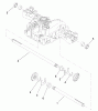Toro 74573 (DH 200) - DH 200 Lawn Tractor, 2009 (290000001-290000480) Listas de piezas de repuesto y dibujos AXLE SHAFT ASSEMBLY TRANSMISSION ASSEMBLY NO. 114-3155