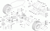 Toro 74573 (DH 200) - DH 200 Lawn Tractor, 2009 (290000001-290000480) Listas de piezas de repuesto y dibujos TRANSMISSION DRIVE ASSEMBLY