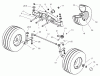 Toro 74590 (190-DH) - 190-DH Lawn Tractor, 2002 (220000001-220999999) Spareparts FRONT AXLE ASSEMBLY
