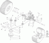 Toro 74596 (DH 220) - DH 220 Lawn Tractor, 2012 (SN 312000001-312999999) Spareparts TRANSMISSION DRIVE ASSEMBLY