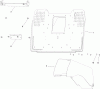 Toro 74596 (DH 220) - DH 220 Lawn Tractor, 2012 (SN 312000001-312999999) Spareparts TUNNEL AND COLLECTOR PLATE ASSEMBLY