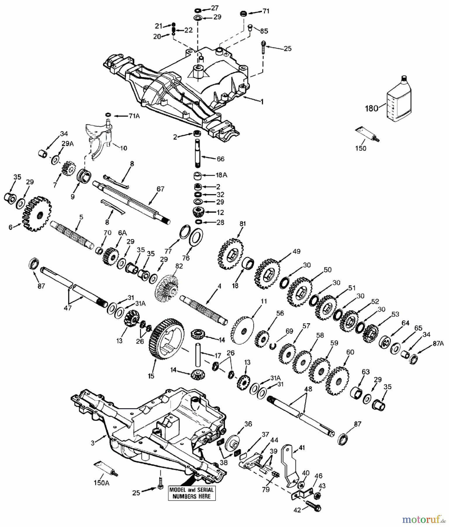  Toro Neu Mowers, Lawn & Garden Tractor Seite 1 77102 (16-38G) - Toro 16-38G Lawn Tractor, 2000 (200000001-200999999) PEERLESS TRANSAXLE MODEL MST 205-509
