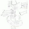 Toro 77104 (16-38H) - 16-38H Lawn Tractor, 2000 (200000001-200999999) Listas de piezas de repuesto y dibujos 38" DECK BLADE DRIVE & BRAKING COMPONENTS