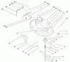 Toro 77104 (16-38H) - 16-38H Lawn Tractor, 2000 (200000001-200999999) Spareparts 38" DECK COMPONENTS ASSEMBLY