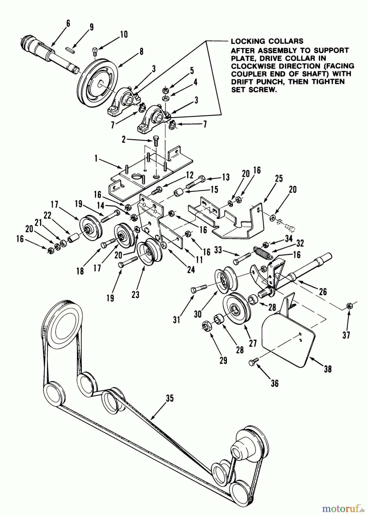  Toro Neu Accessories 83231 - Toro Rear PTO, 1983 PARTS LIST FOR REAR PTO FACTORY ORDER NUMBER 8-3231